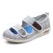 MOCINNA Diabetic Slipper for Men Wide Width Arthritis Edema Walking Shoes Comfy Adjustable Swollen Feet Sandals for Seniors 11.5 Light Grey