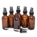Suneast 5 pieces small spray bottle made of brown las empty fine fog glass bottles pharmacist spray bottles with black atomizer for perfume aromatherapy chemical liquid - 30ml 30ml plastic atomizer
