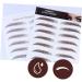 VINTORKY 4pcs Eyebrow Stickers False Eyebrows for Women Eyebrow Makeup Artificial Eyebrow 3d Cosmetic Make up 21x15cm Brown - Buy Online on GoSupps.com