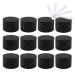 Tianzd 24 pieces emptiness 50 g Matt black plastic cream can screw box 50 ml of empty box cosmetic container doses gel hinges cosmetic container pots with 6 pieces of spoon black 50ml