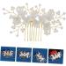 MERRYHAPY Bridal Comb Hair Gems for Women Floral Hair Accessories Bridal Hair Comb Pearl Wedding Hair Accessories Pearl Headpiece for Wedding Flower Hair Comb Bride Flower Pearl Manual - Buy Online on GoSupps.com