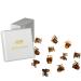 HAARallerliebst hair clips (12 pieces | brown | 2 cm) including box for storage (box colour: white)