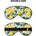 Lemon Pattern Oil Painting Eye Mask - Soft Sleep Blindfold with Elastic Strap for Travel & Night Comfort - Buy Online on GoSupps.com