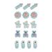 G nthart 16 Sugar Figures for Baptism & Baby Shower - Blue Sprinkles - Perfect Decoration for Celebrations - Buy Online on GoSupps.com