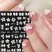 YJHAT 5 Sheets 5D Embossed White Flowers Nail Stickers Decals Rose Butterfly Nail Art Stickers Self-Adhesive Stereoscopic Nail Art Supplies Decoration for DIY Nail Tips Design - Buy Online on GoSupps.com