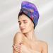 Colorful Purple Cosmos Microfiber Hair Towel | Soft Super Absorbent Wrap for Long Curly & Thick Hair - Quick Dry Coral Velvet for Women - Buy Online on GoSupps.com