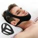 Anti Snoring Chin Strap Stop Snoring Aids Breathable Stop Snore Chin Strap Snoring Solution Snore Stopper Adjustable Anti Snoring Belt Stop Snoring Device for Men Women CPAP Users Mouth Breather Black