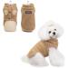 Shop Tineer Pet Dog Winter Coat - Warm Fleece Jacket for Small & Medium Dogs - Khaki - Buy Online on GoSupps.com
