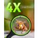 Wapodeai 4X Handheld Magnifying Glass with 75mm Large Lens for Seniors and Kids - Non-Slip Rubber Handle for Reading and Hobbies - Buy Online on GoSupps.com