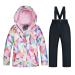 SEARIPE Girls Ski Jacket and Pant Set Winter Warm Snowsuits Kids Toddler Waterproof Outdoor Ski Suit Fb+black 10