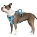 Eyin dog harness for large dogs adjustable breathable reflective padded and breathable breast dishes with handle and front bracket for daily training (blue L) L (neck: 42-60cm breast: 47-86cm) blue
