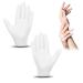 Silicone Moisturizing Gloves Reusable Hand Care Gloves Spa Gel Hydrating Gloves for Women Men Repairing Dry Cracked Softening Rough Skins Calluses (1Pair-White)