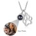 lorajewel Photo Necklaces Personalised Necklaces For Women Projection Necklace Pet Dog or Cat Paw Print Pendant Memorial Necklaces Christmas Birthday Gift For Girl Lover Silver - Buy Online on GoSupps.com