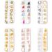 Nail Art Chain Nail Art Metal Rivet Chains Mixed Design DIY Nail Decoration Accessories 12 Grids for Women Style2 - Buy Online on GoSupps.com