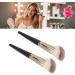 Contour Brush Pack of 2 Facial Shadow Brushes Soft Fiber Show Brush Makeup Powder Brush with Wooden Handle for Salon Travel - Buy Online on GoSupps.com