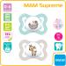 MAM Skin Soft Silicone Pacifier 0-6 Months | Set of 2 with Sterilized Transport Box & NIP Strap | International Shipping Available - Buy Online on GoSupps.com