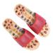 FRCOLOR 1 Pair Massage Slippers Foot Massager Shoe Men Slide Sandals Mens House Slippers Men s Sandals Man Sandals House Shoes for Men Shoes Sandals Mat Wooden Agate Leisure Shoes 38 EU Red