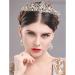 Gold Crystal Queen Crown Set - Princess Pageant Tiaras with Earrings for Women and Girls - Buy Online on GoSupps.com