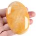 Xiannvxi 2.4 "Great crystals yellow jade worries natural gemstones crystal stone polished oval palm pocket stone massage reiki healing stone 1pc