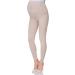SoftSail Maternity Leggings with Belly Support - High Waisted Stretchy Pants for Pregnancy - Beige, Size 8 - Buy Online on GoSupps.com