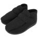 ZJING Diabetic Slippers for Men Extra Wide Adjustable Comfy Edema Swollen Feet Indoor Outdoor House Shoes Adjustable Memory Foam Flat Shoes 11.5 Black