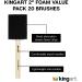 KINGART 242-20 Foam Brush Value Pack - Black (Pack of 20) 2 Inch - Buy Online on GoSupps.com