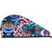 Tropical Flowers Coral Velvet Dry Hair Cap | Quick-Dry Hair Towel Wrap for Travel & Home - Perfect for Men & Women - Buy Online on GoSupps.com