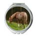 YENDOSTEEN Mirror makeup mirror animal field grass pocket mirror portable mirror