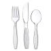 Clear Heavyweight Plastic Silverware for Birthday Party Barbecue Party Wedding ect (Transparent Including 100 Forks 100 Spoons 100 Knives)