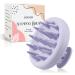 Serker scalp massage brush shampoo brush silicone shampoo hair brush scalp massager for peeling and stimulating hair growth dandruff reduction head massage (purple violet)