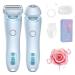 Eviay Premium Shaver Beautibloom Razor Beautyglide Pro Shaver 2 in 1 Electric Shaver Razors for Women Thecozy Luna Shaver Wet & Dry Beautyglide Pro Bikini Trimmer for Women (Blue)