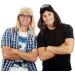 ALLAURA Garth Algar Wig 90s Guitar Rocker Mullet Blonde Wig with Black Glasses for Men - 80s Punk Heavy Metal Style - Buy Online on GoSupps.com