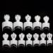 Buy 24-Piece White Artificial Fingernails Set - 12 Sizes Short Border Acrylic Manicure Tools for DIY Nail Art - Buy Online on GoSupps.com