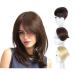 Side Bangs Clip in Hair Extensions Front Side Fringe One Piece Remy Straight Hairpiece Accessories by RemeeHi #613 Light Blonde