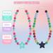 Teething Necklace for Baby Chew Sensory Toys 2 Pack Chewy Silicone Beads Teething Necklaces for Boys and Girls with Autism ADHD SPD BPA Free Freezable Colorful Stars - Buy Online on GoSupps.com