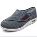 QDCZDQ Women's Edema Diabetic Shoess Womens Diabetic Walking Shoes Lightweight Breathable Adjustable Closure Walking Sneakers for Elderly Swollen Feet Plantar Fasciitis Grey B 6.5