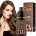 Instant Black Hair Shampooing 420 ml Shampoing noir semi-permanent pour cheveux naturels dure 30 jours formule action rapide pour hommes et femmes marron clair 420 ml marron clair 420 ml (Lot de 1)
