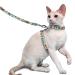Supet Cat Harness and Lead Escape-Proof Cat Vest for Small Large Cats Adjustable Cat Collars Harnesses and Leads for Walking Lightweight Kitten Harness M (chest circumference: 35.6-53.3 cm) Grey