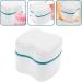 MILISTEN Denture Case with Sieve - Green Storage Box for Teeth & Rinsing Basket | Durable Travel Denture Cup with Lid - Buy Online on GoSupps.com
