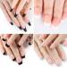 Ruarby Short Almond Press on Nail French Bowknot Fake Nail Acrylic False Nail Artificial Nail Glues on Nail for Womens Girls - Buy Online on GoSupps.com