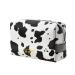 Portable Makeup Bag Cows Travel Small Zipper Cosmetic Bags Organizer for Women Girls Handbag Toiletry Storage Pouch Waterproof Purse,White White Cows