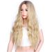 SHIYID Long Wavy Platinum Blonde Wig Synthetic Wigs For Women Blonde Color Glueless Hair