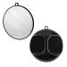 Agatige Hairdressing Mirror 26cm Large Round Handheld Mirror with Comfortable Handle for Viewing the Back of the Head for Hair Salons