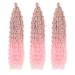 22 Inch Deep Twist Crochet Hair Ocean Wave Curly Bohemian Braids | Synthetic Hair Extensions in Gray/Pink 3 Pack Bundle for Women & Girls - Buy Online on GoSupps.com