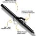 Buy Long Barrel Curling Iron - Ceramic Tourmaline Curl Wand with 5 Heat Settings Digital Control for All Hair Types - Up to 980 F - Black - Buy Online on GoSupps.com