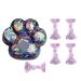 Lurrose 1 Set Nail Art Tools Kit Cat Claw Nail Art Palette Polish holder Acrylic Nail Practice Stand Color Mixing Plate Nail Spit Display for Manicure Design Blue Fluorescent Blue.