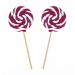 Lollipops Handmade Round Lollies 25 grams Set of 8 (Raspberry)