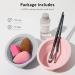 2 Pack Silicon Makeup Brush Cleaner Mat & Bowl Scrubber - Portable Washing Tool for Brushes, Sponges & Puffs (Gray & Pink) - Buy Online on GoSupps.com