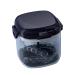 Storage case - hierarchical hollowed -out bracket box with mirror brush |Mundsichtui in food quality transparent travel utensils for mouth protection night protection orozonit sapphire blue