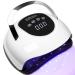 UV lamp for gel nails 220W Professional faster UV lamp nails with 4 timers touchscreen automatic sensor portable handle led lamp nails black